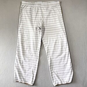 Lake Pajama Pants Womens Large Brown Stripe Wide Leg Lounge Sleep Pima Cotton